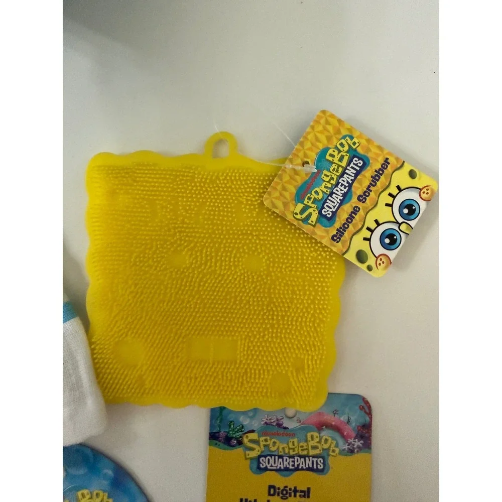 SpongeBob SquarePants Kitchen Set Timer Measuring Spoons Pot Holder Towel 10pc